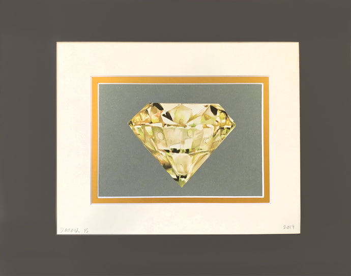 Yellow Gem- Double Matted