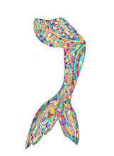 Rainbow Mosaic Mermaid Tail